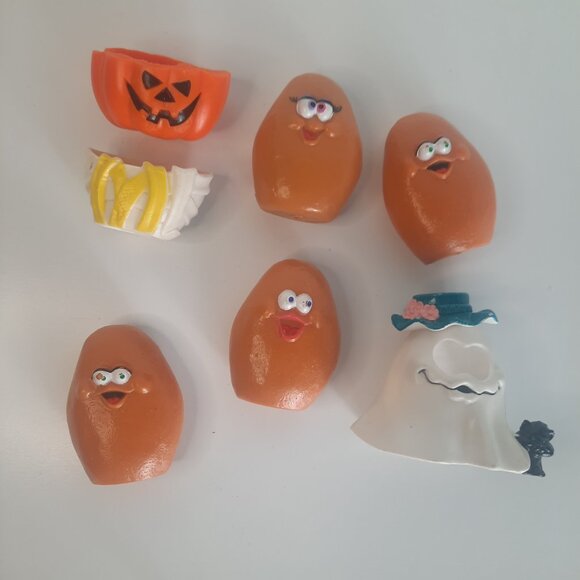 7 pc LOT McNugget Buddies, Original 1992 Ghost Nuggets, Mcdonalds Halloween VTG - Picture 6 of 7